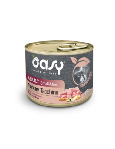 oasy wet dog 200gr grain free adult small/mini tacchino oawgdamtl0020