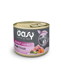 oasy wet dog 200gr grain free adult small/mini maiale oawgdamml0020