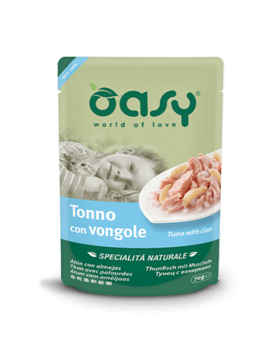 oasy wet cat 70gr spec. nat. busta tonno con vongole oawnctvb0007