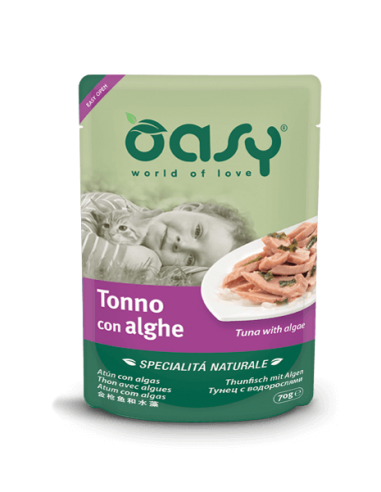 oasy wet cat 70gr spec. nat. busta tonno con alghe oawnctlb0007