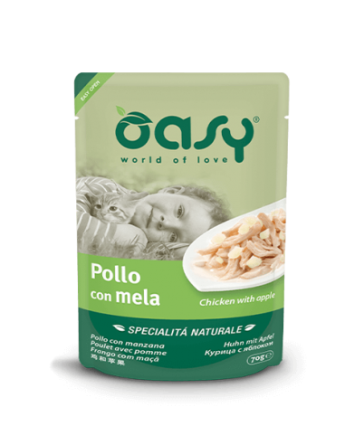 oasy wet cat 70gr spec. nat. busta pollo con mela oawncpab0007
