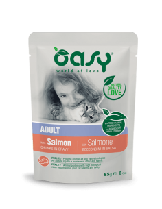 oasy wet cat 85gr busta bocconcini adult salmone oawcasab0085
