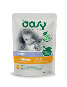 oasy wet cat 85gr busta bocconcini adult pollo oawcacnb0085