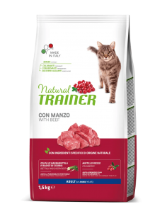 trainer natural cat 1,5kg adult manzo 963600