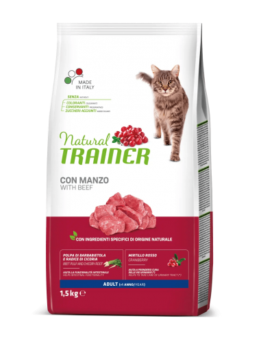 trainer natural cat 1,5kg adult manzo 963600