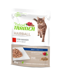 trainer natural cat 85gr busta hairball manzo 925726