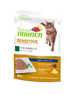 trainer natural cat 85gr busta sensitive agnello 925721