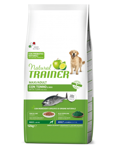 trainer natural dog 12kg maxi ad pesce, riso e alga 963365 flash 42,99