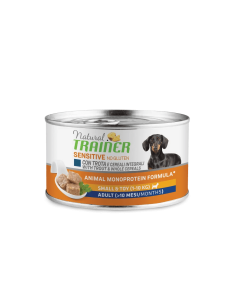 trainer natural sensitive dog 150gr small&toy ad trota e cereali integrali