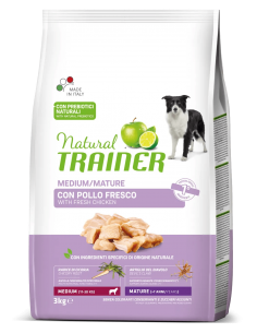 trainer natural dog 3kg medium maturity pollo