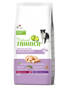 trainer natural dog 12kg maturity medium pollo
