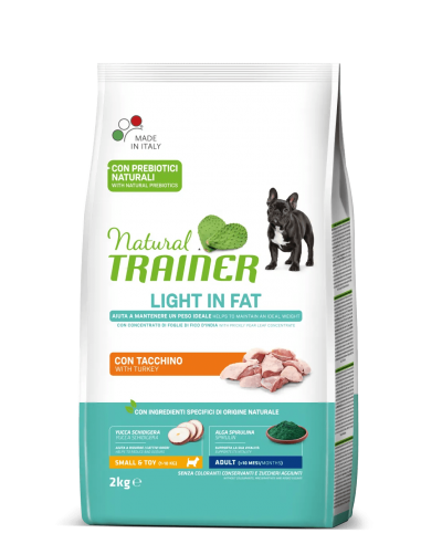 trainer natural dog 2kg small&toy light tacchino