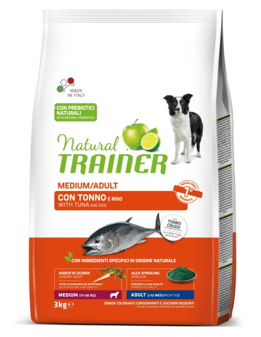 trainer natural dog 3kg medium ad tonno riso