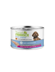 trainer natural dog 140gr baby starter all breed con tacchino +3 settimane