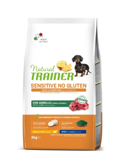 trainer natural sensitive dog 2kg small&toy ad agnello cereali