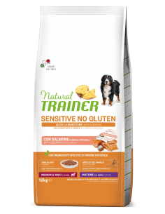 trainer natural sensitive dog 12kg med/maxi maturity salmone cerali