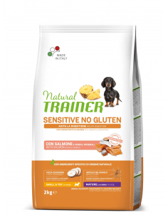 trainer natural sensitive dog 2kg small&toy mature salmone cereali