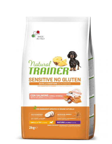 trainer natural sensitive dog 2kg small&toy mature salmone cereali