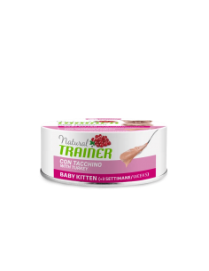 trainer natural cat 80gr baby kitten tacchino fluid