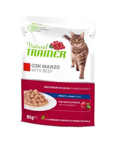 trainer natural cat adult flow pack manzo 85grx4