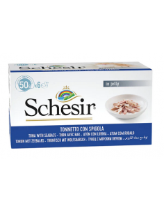 schesir cat 6x50gr multipack lattina tonnetto con spigola natual soft jelly 01064135