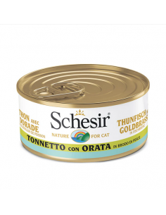 schesir cat 70gr lattina broth tonnetto con orata in brodo di pesce