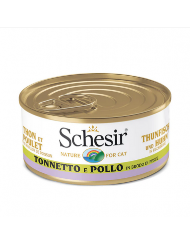 schesir cat 70gr lattina tonnetto e pollo in brodo di pesce 01074524