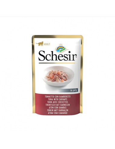 schesir cat 85gr busta ocean tonnetto con gamberetti in jelly 01064664