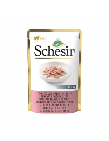 schesir cat 85gr busta country tonnetto con affettato di pollo in jelly 01064668