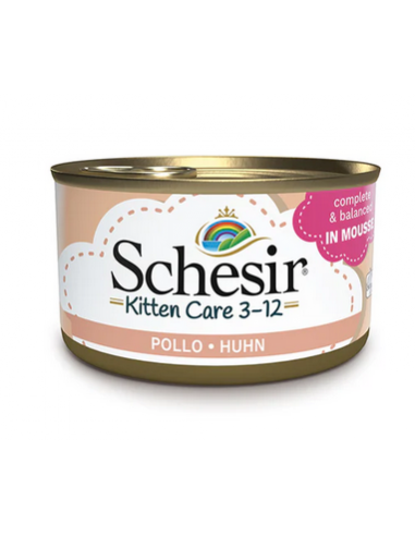 schesir cat 85gr lattina kitten care mousse pollo 01072110