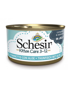 schesir cat 85gr lattina kitten care jelly tonnetto con aloe 01074100