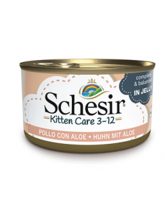 schesir cat 85gr lattina kitten care jelly pollo con aloe 01074101