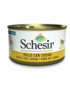 schesir cat 85gr lattina double taste pollo con surimi 01074041