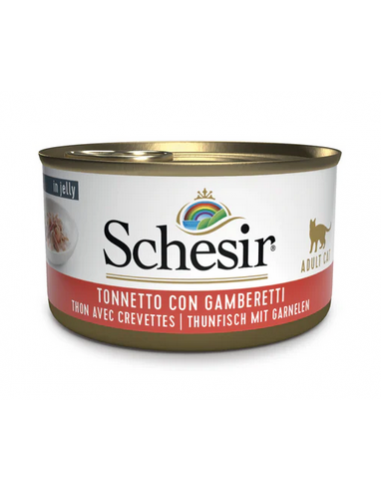 schesir cat 85gr lattina spec. mar. tonnetto con gamberetti 01074013