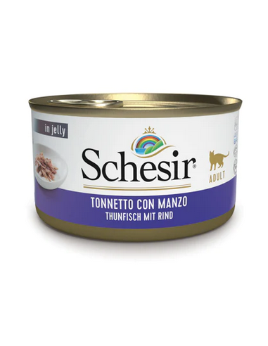 schesir cat 85gr lattina tonnetto con filetti di manzo 01074016