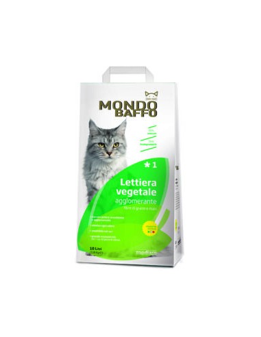 lettiera mondo baffo 10lt (4,3kg) agglomerante vegetale con legno di abete zml40564