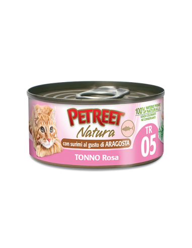 PETREET NAT 140GR TONNO ROSA SURIMI...