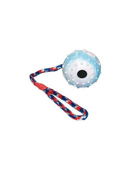 tx3308 dog gioco palla in gomma con corda diam.7x30cm