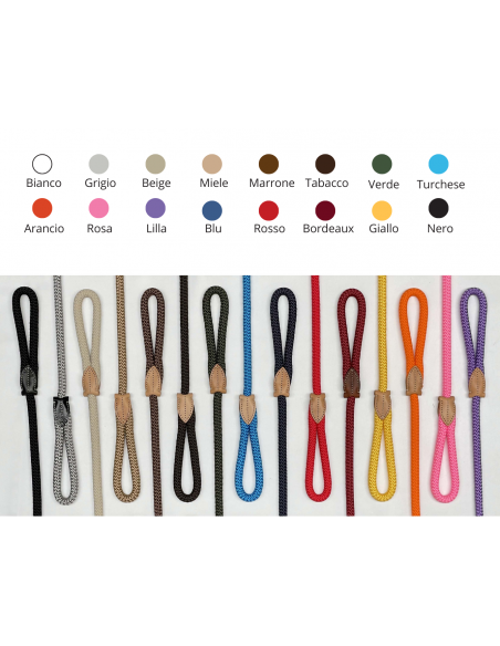 RICHDOG GUINZAGLIO IN CORDA CUCITA A MANO L 70CM COLORI ASSORTITI R899/70