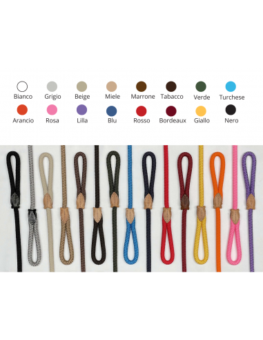 RICHDOG GUINZAGLIO IN CORDA CUCITA A MANO 120CM DIAM. 10MM COLORI ASSORTITI R893