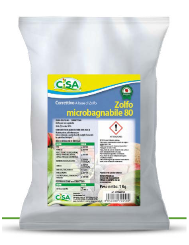 zolfo microbagnabile 80 busta 1kg correttivo a base di zolfo