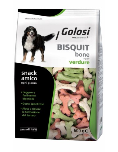 golosi dog bisquit bone 600gr verdure zgc.27060