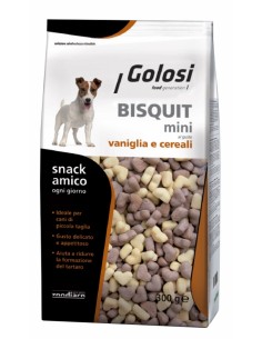 golosi dog bisquit mini 300gr vaniglia e cereali zgc.27091