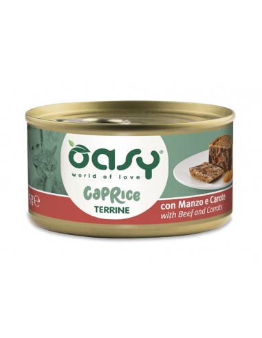 OASY WET CAT 85GR LATTINA CAPRICE TERRINE CON MANZO E CAROTE