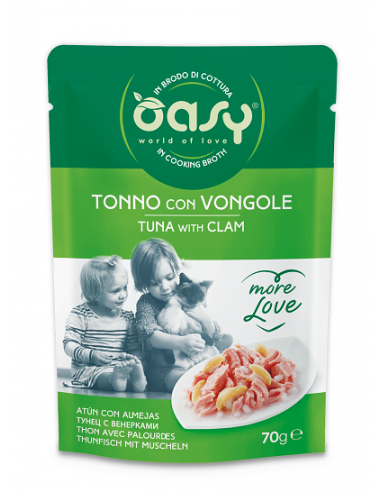OASY CAT 70GR BUSTA MORE LOVE TONNO CON VONGOLE OAWLCTVB0007A