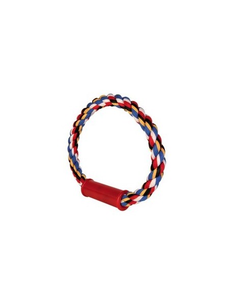 tx3277 dog corda cotone anello c/impugnatura 30cm 350gr