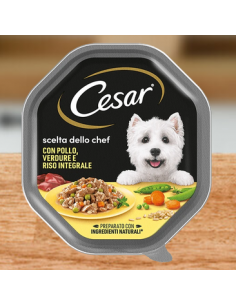 cesar 150gr scelta dello chef pollo, verdure e riso integrale in salsa 358227