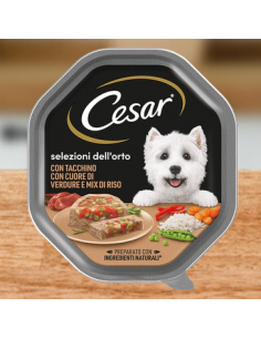 cesar 150gr selezioni dell'orto pate' tacchino con cuore di verdure e mix di riso 361546