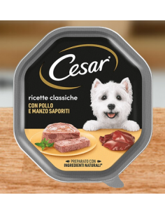 cesar 150gr ricette classiche pate' pollo e manzo 358167/358203