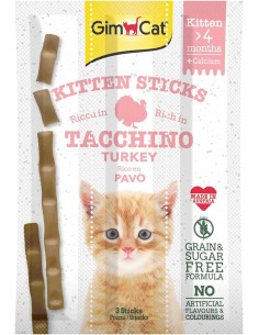 gimborn gimcat kitten sticks con tacchino e calcio grain free formula 3pzx3gr 02.420448